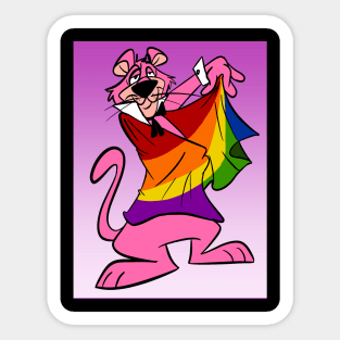 Snagglepuss for Pride even Sticker